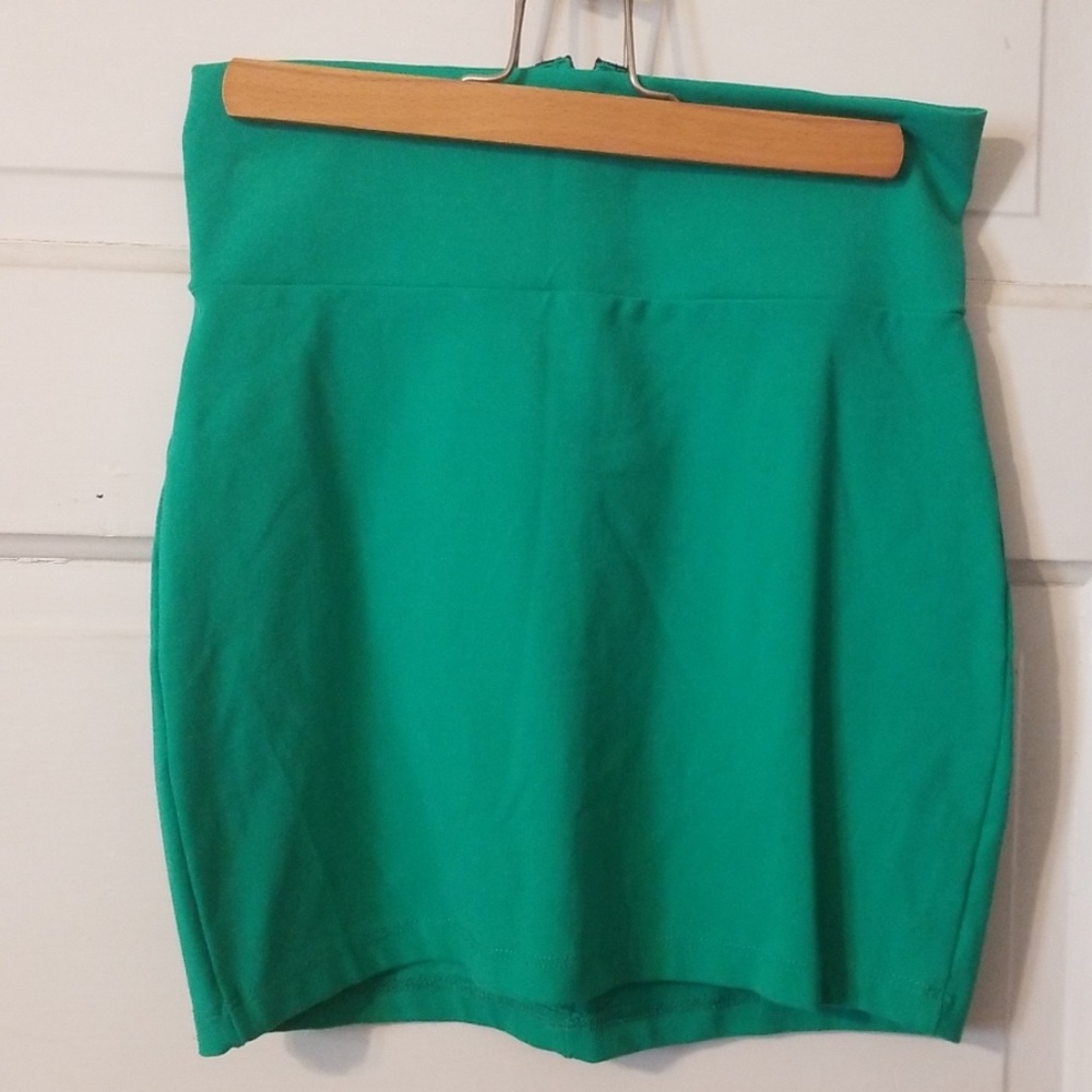 Teal bebe Bodycon Skirt